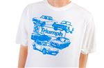 T Shirt - White with Blue BL Triumph Design - Medium (40 Inch) - RX1489WHITEM